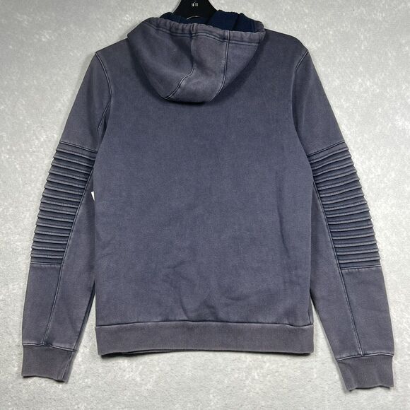 INC International Concepts Sweatshirt Men X-Small Gray Washed Long-Sleeve Hoodie - Picture 2 of 7